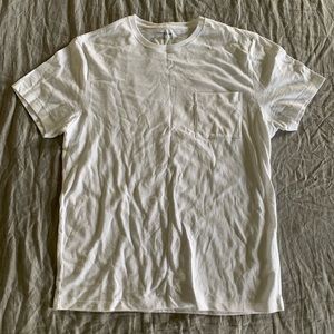 J.Crew Mens White Pocket Crewneck T-Shirt L (EUC)